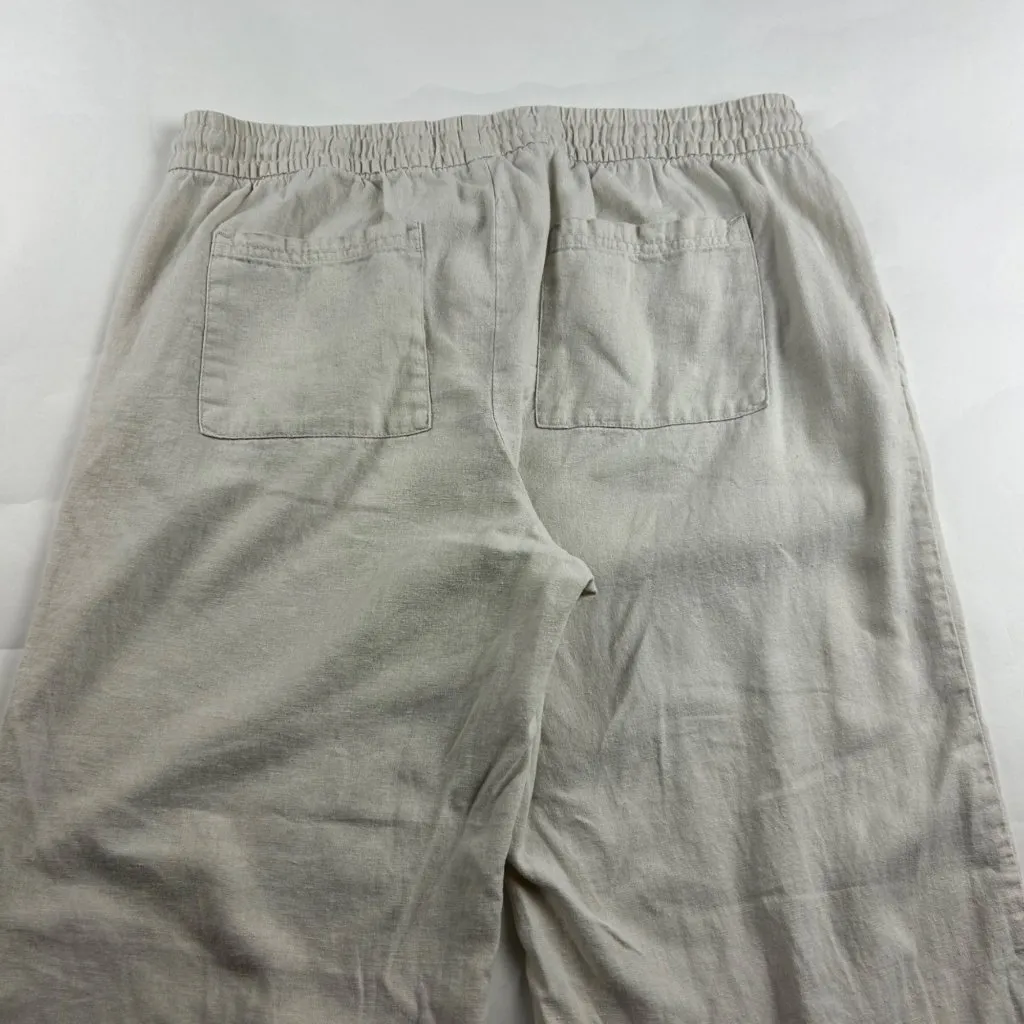 Old Navy Feather Linen Blend Wide Leg Lounge Pant L - Image 6