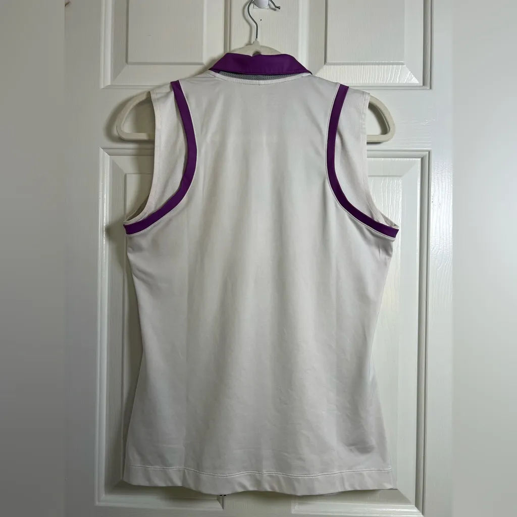 Nike golf‎ Purple and White Patterned Tank Top - Image 4