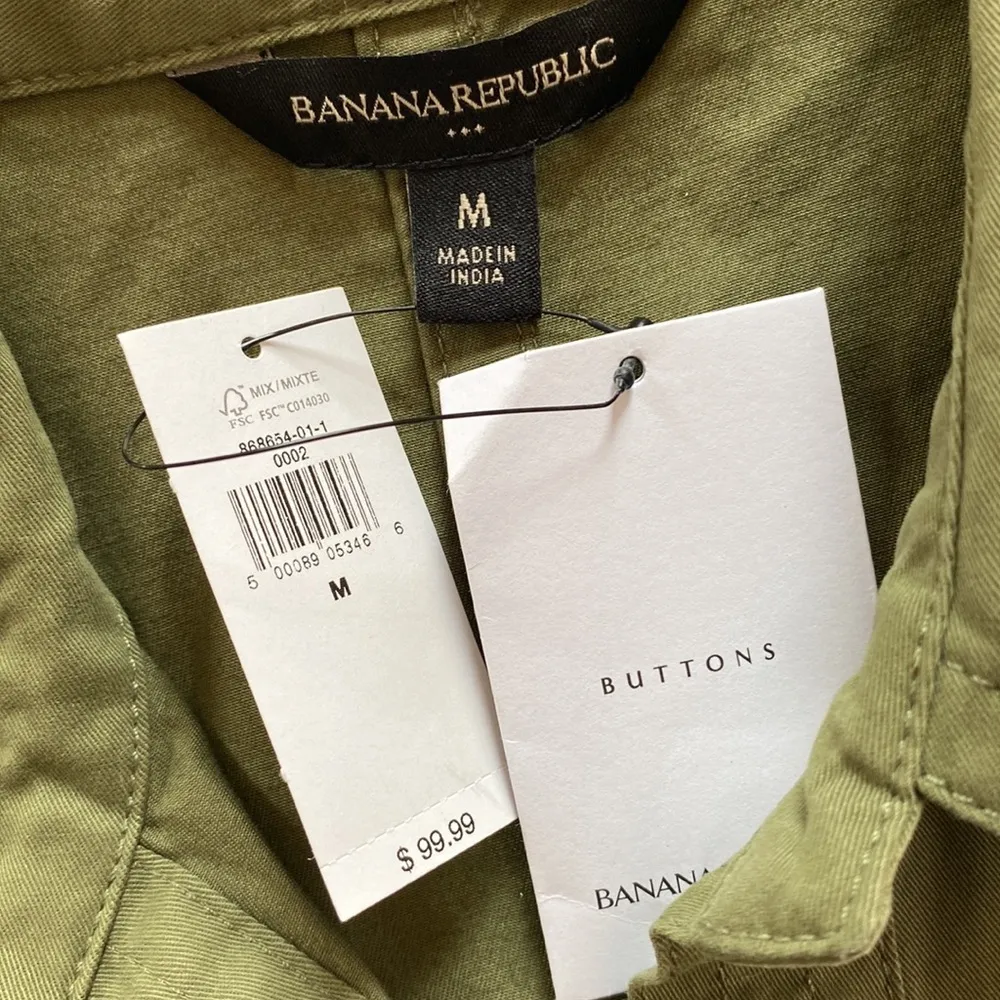 NWT Banana Republic Twill Mini Romper SIZE M - Image 5
