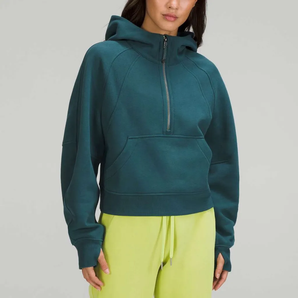 Green Jasper Scuba Oversized Half-Zip Hoodie Lululemon - Image 6