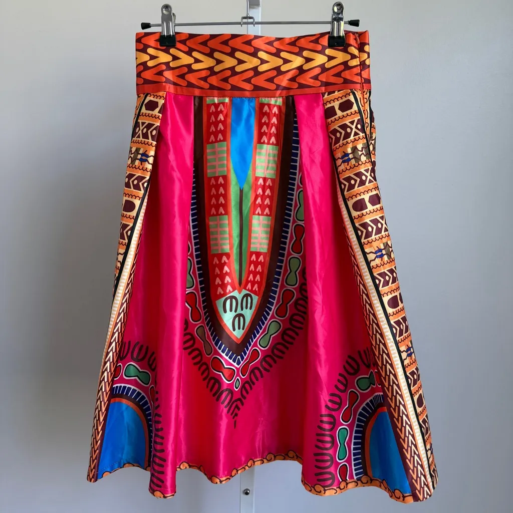 Boho fairy sz S pink high‎ waisted flare skirt Size M - Image 5