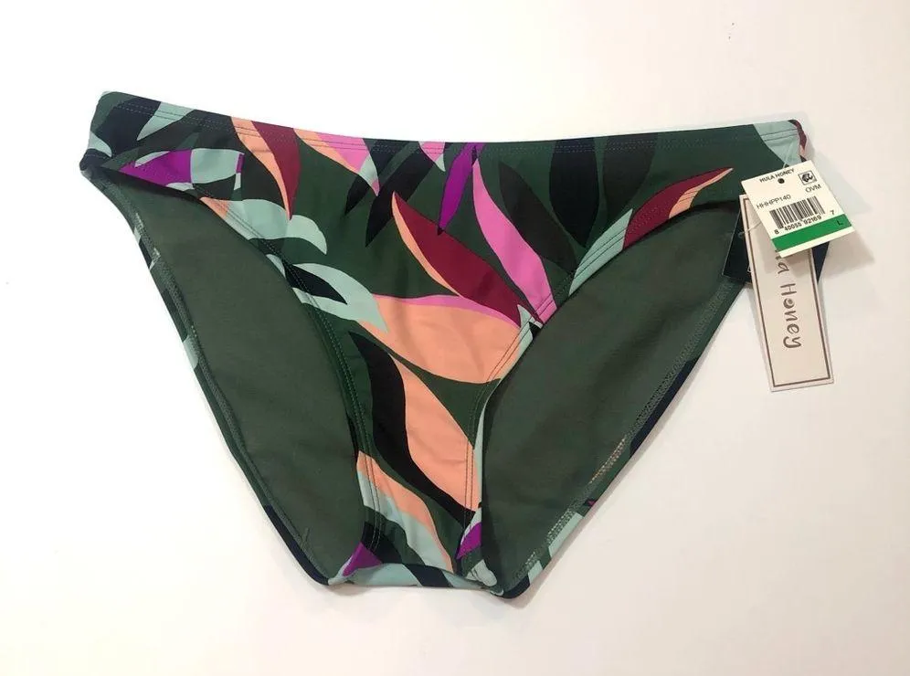 Hula Honey olive floral hipster bikini swim bottom - Image 4