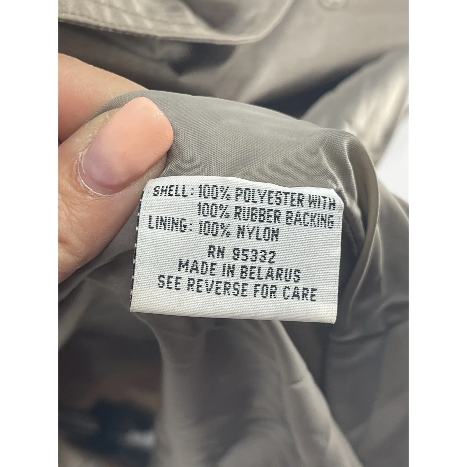 VTG British Mist Long Double Breast Trench Raincoat Womens Sz 10 Retro Old Money - Image 3