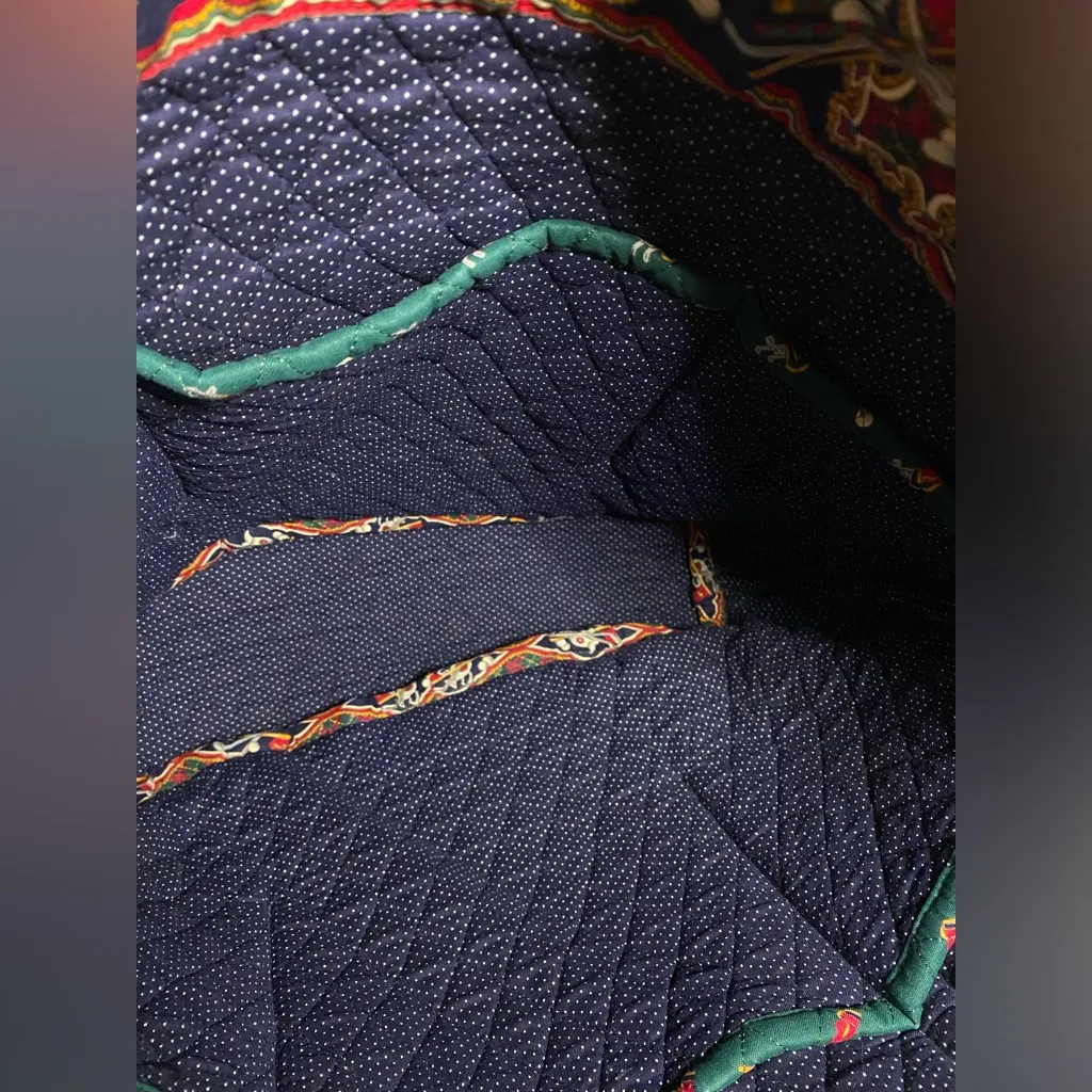 Vintage Vera Bradley Gold Quilted Tote Bag Retired Pattern EUC - Image 7