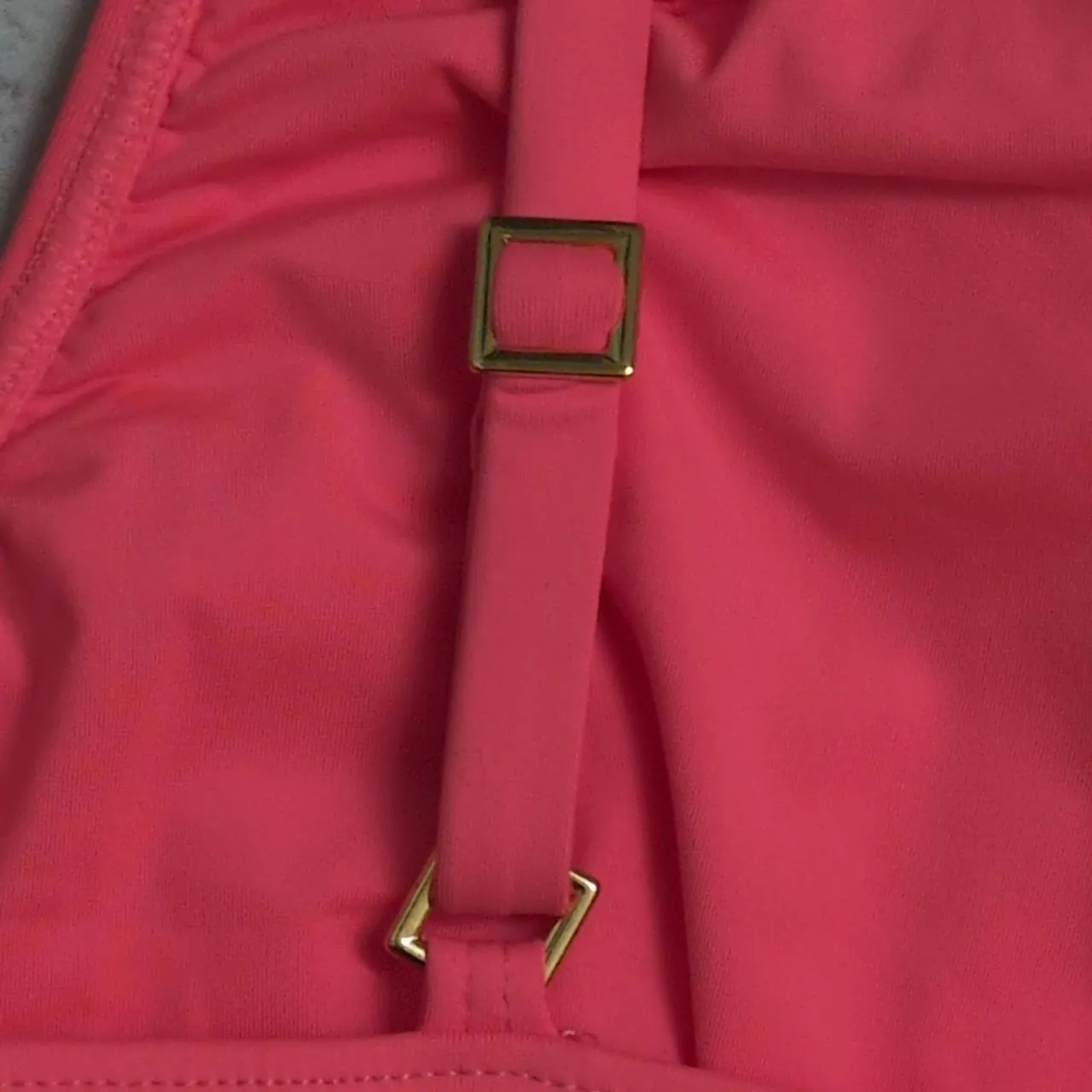 La Blanca Island Goddess One Shoulder Keyhole Tankini Top Guava Ruched 12 - Image 4