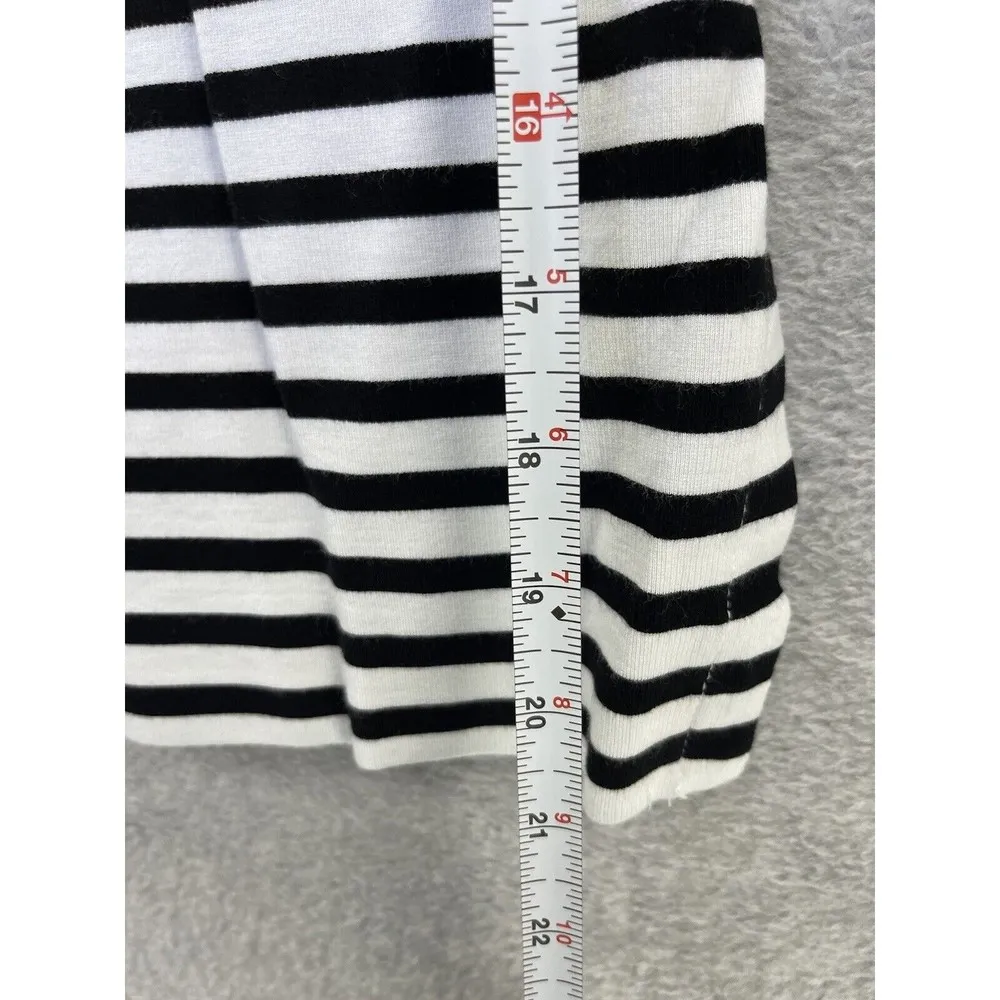 Banana Republic Women's Skirt Striped Side Slit Pull On Size 4 Black White - Image 8