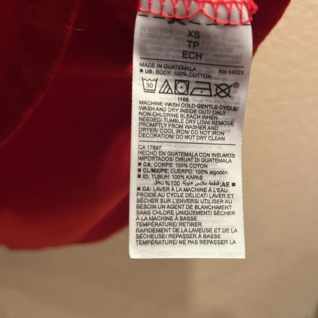 Old Navy Women’s Sunday Surf Club Red White Ringer Tee Size XS - Image 7