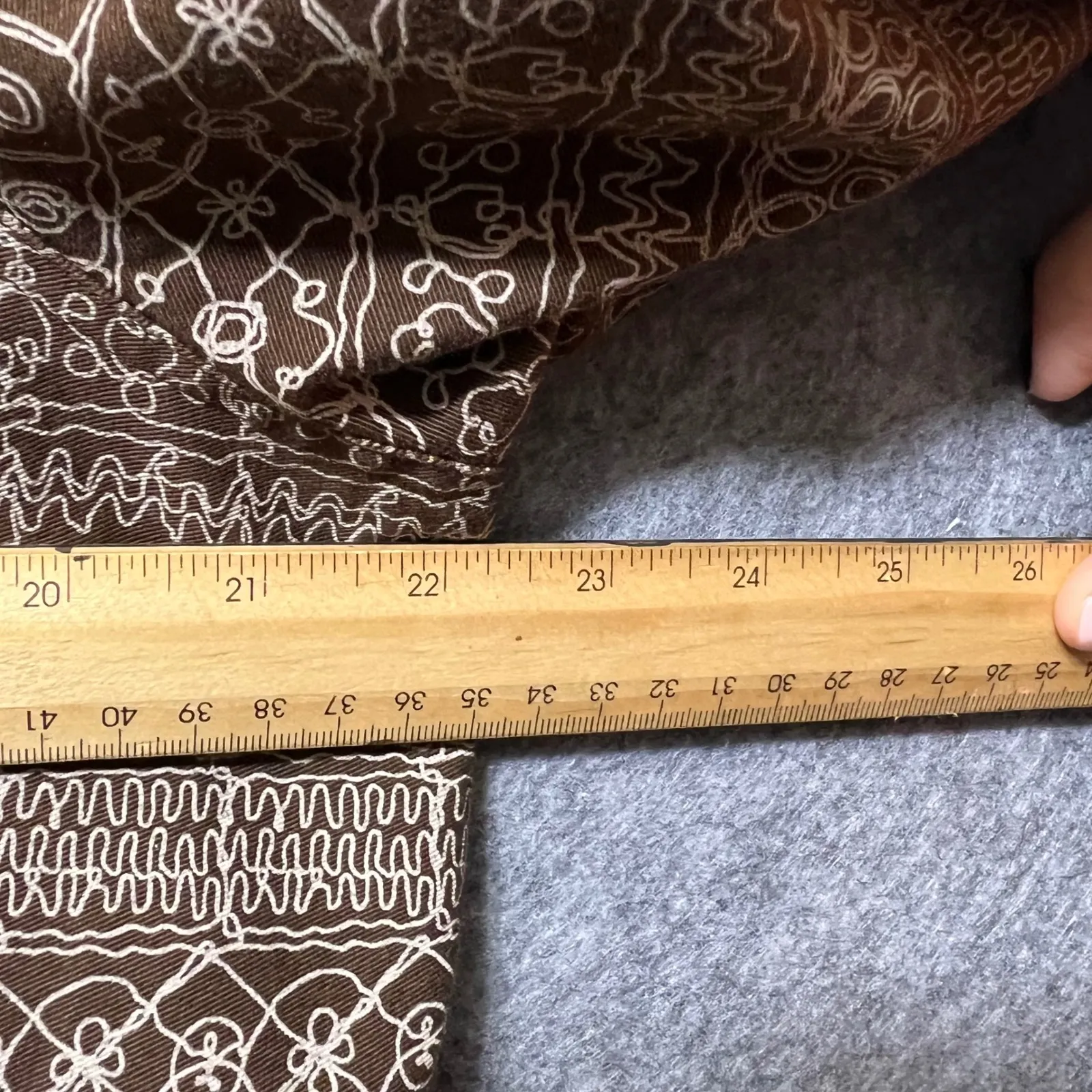 Vintage First Issue Liz‎ Claiborne Abstract Print Jacket XL Brown Button Up - Image 4