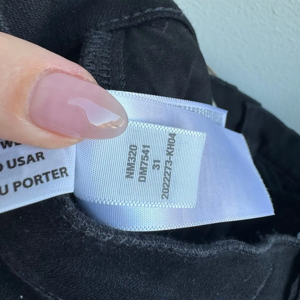 NWT Madewell Mid Rise Kick Out Flare Boot Jeans Solid Black Rinse Size 31 - Image 7