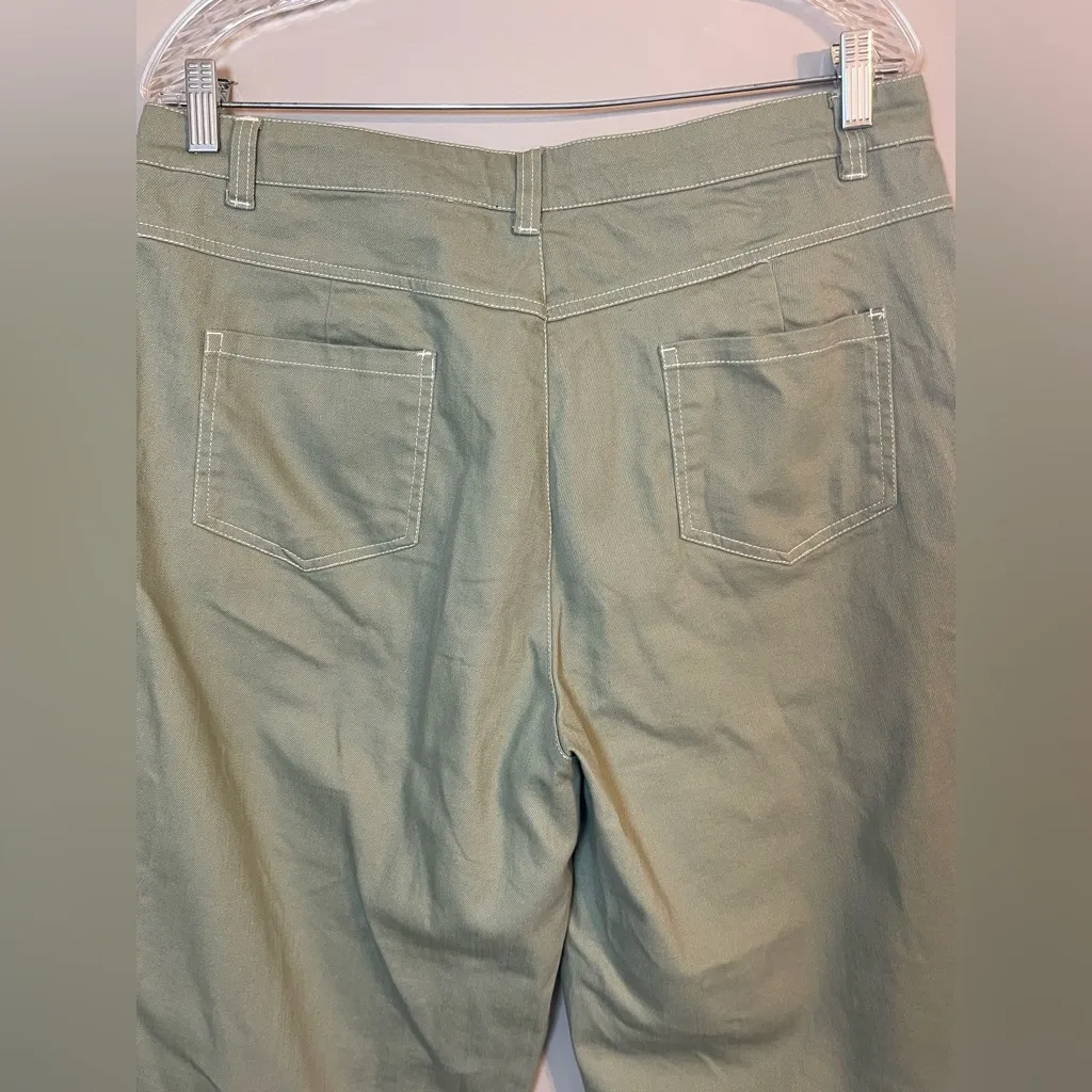 Princess Highway Olive Trousers Green Size 16 - Image 3