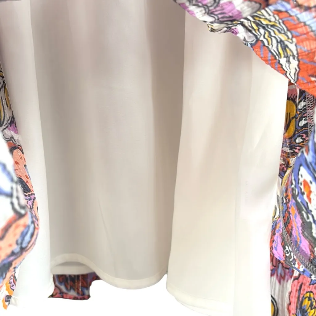 EUC Marie Oliver Silk Blend Floral Ruffle Collar Dress Size XS Retail $398.00 - Image 6