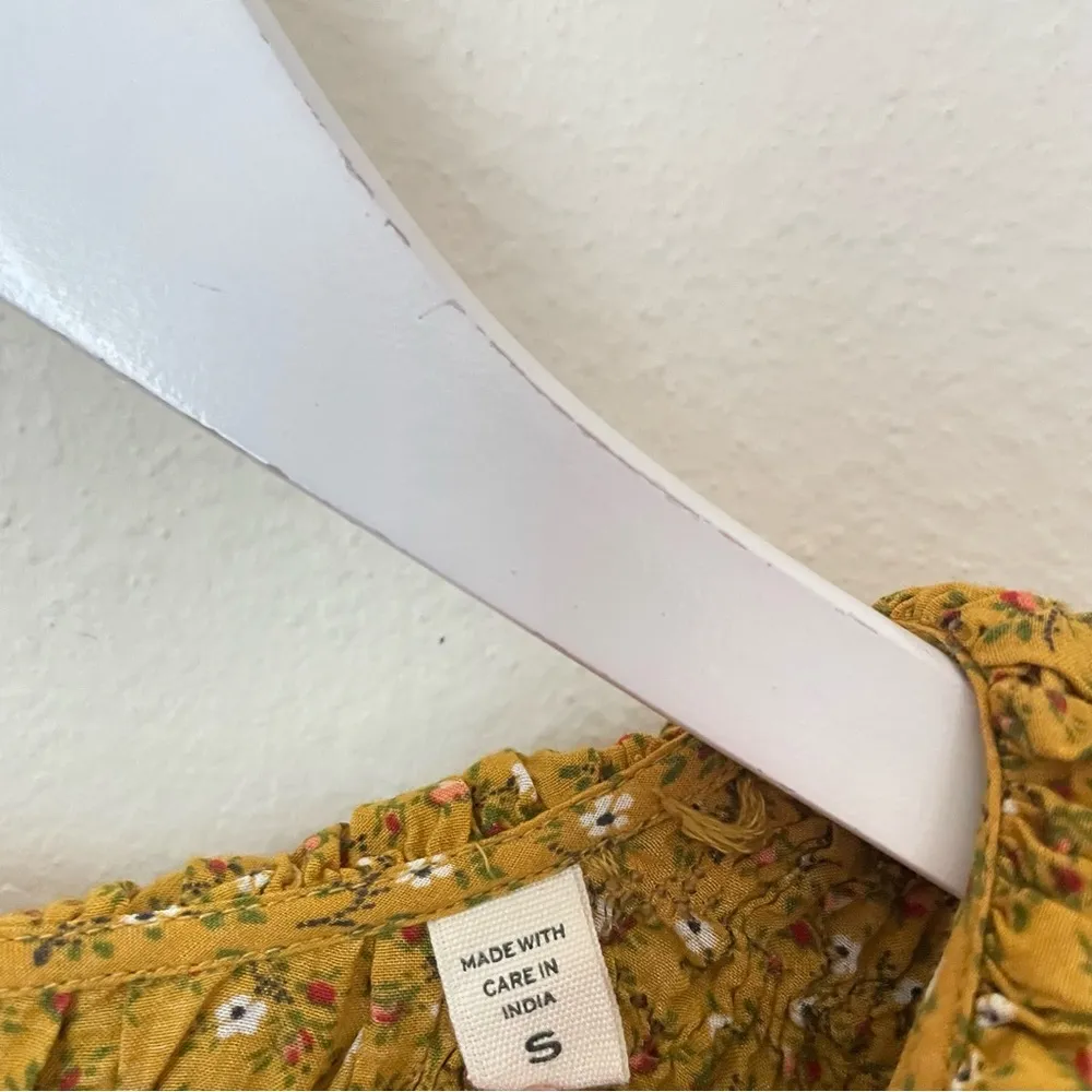 Doen Cordelia Mini Dress in Sunsoaked Foothills Floral Print Small Yellow - Image 6