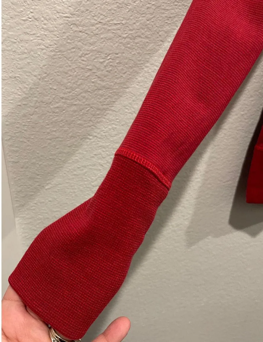 ATHLETA Coaster Luxe Stripe Red Sweatshirt - Image 7