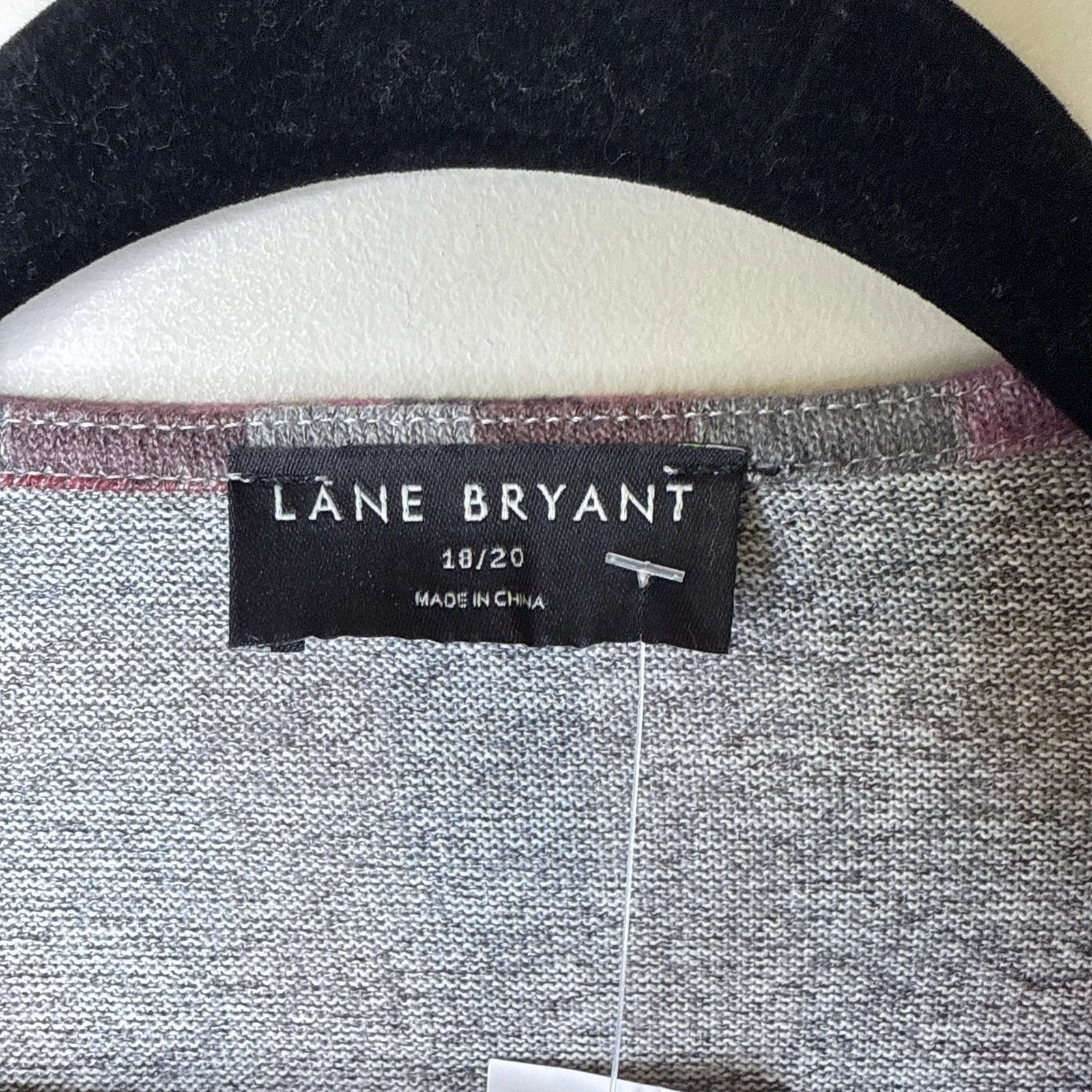 NEW NWT Lane‎ Bryant Classic Faux-Wrap Plaid Top 18/20 Purple Surplice Peplum - Image 6