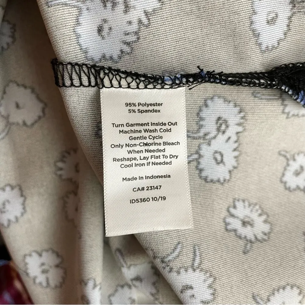 Talbots Blue Black Daisy Knit Jersey sleeveless scoop neck tank top shirt 3X new - Image 12