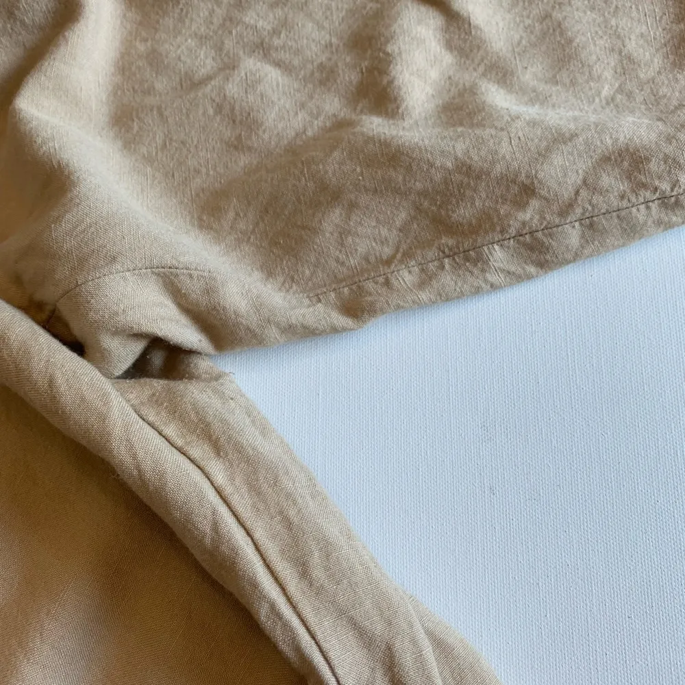 High Waisted Paper Bag belted Linen blend pleated front womens pants - Image 12