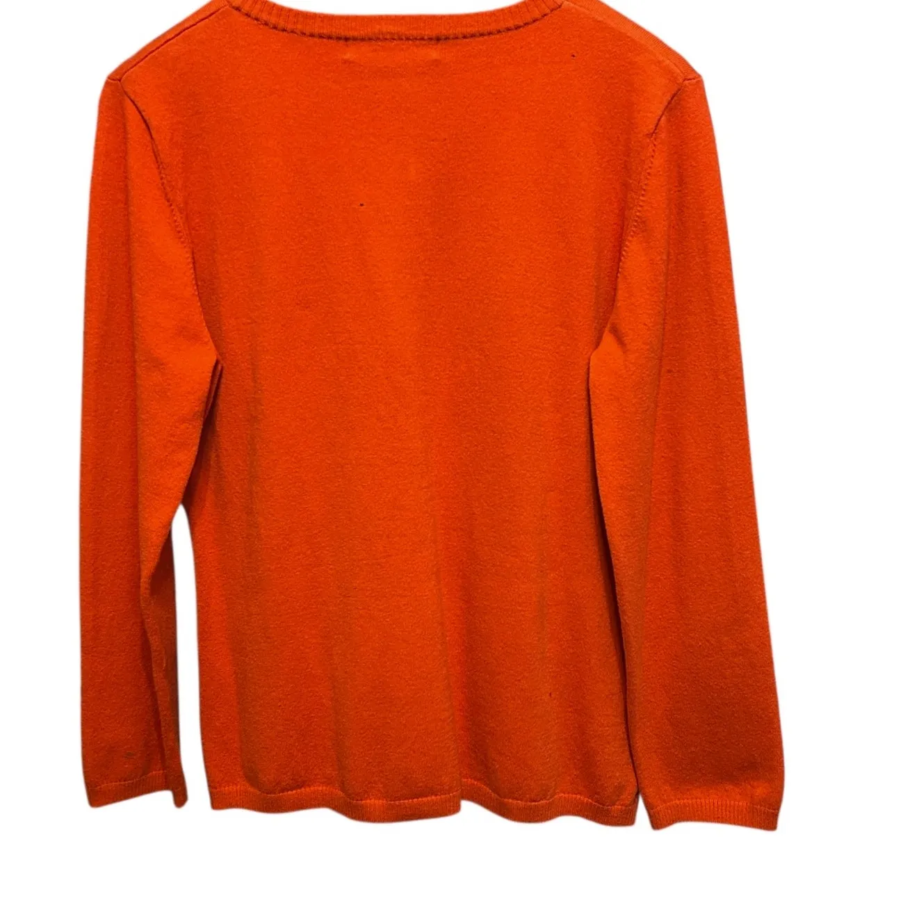 Bamboo Traders‎ Women Cardigan L Rust Bamboo Blend Button Front Capsule Knit Orange Size L - Image 3