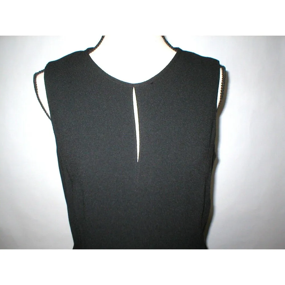 New Womens NWT $269 Taylor Dress 12 Black White Textured Skater Swing Office Wor - Image 2