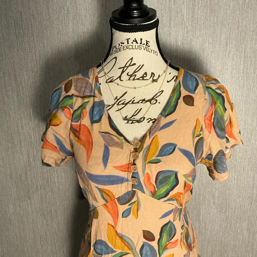 Rachel Pally Leaf Print Maxi Dress - Multicolor Size Small - Image 11