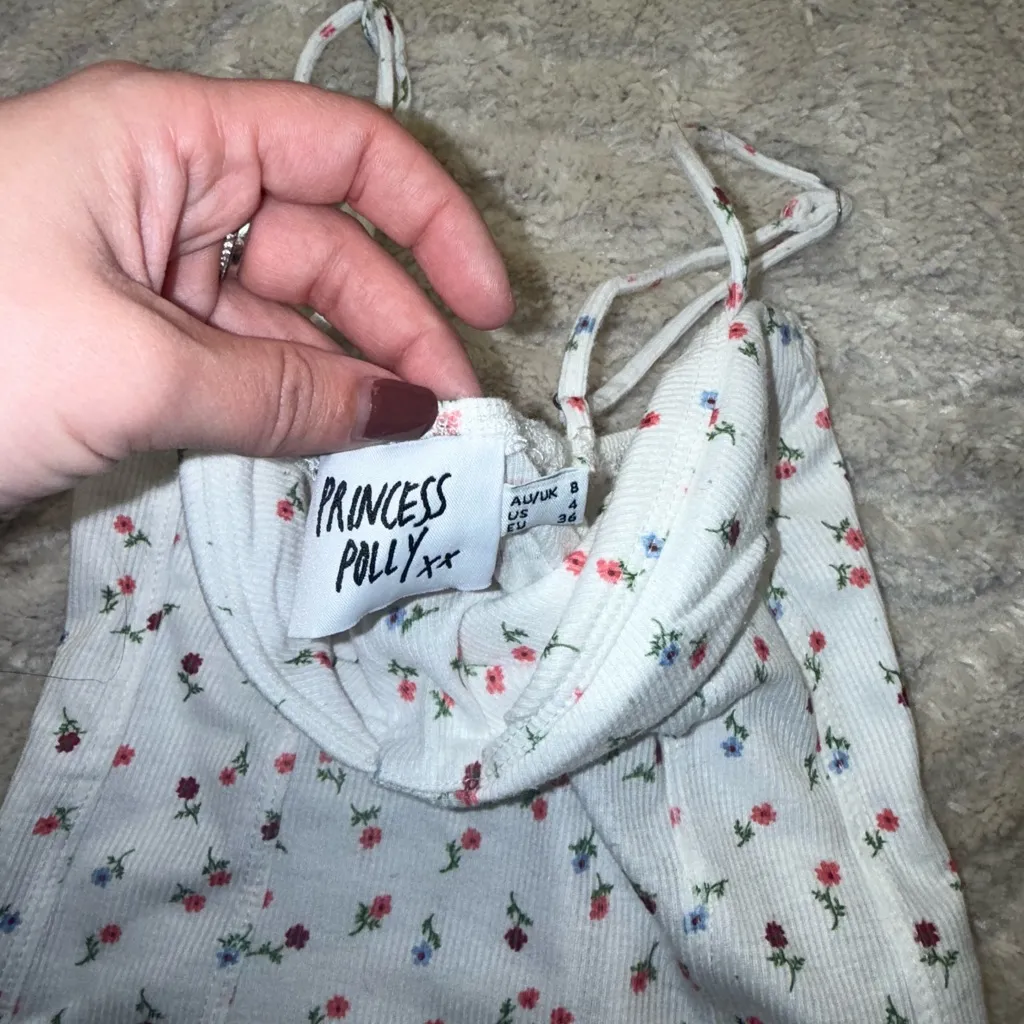 Princess Polly White Floral One Piece - Image 2