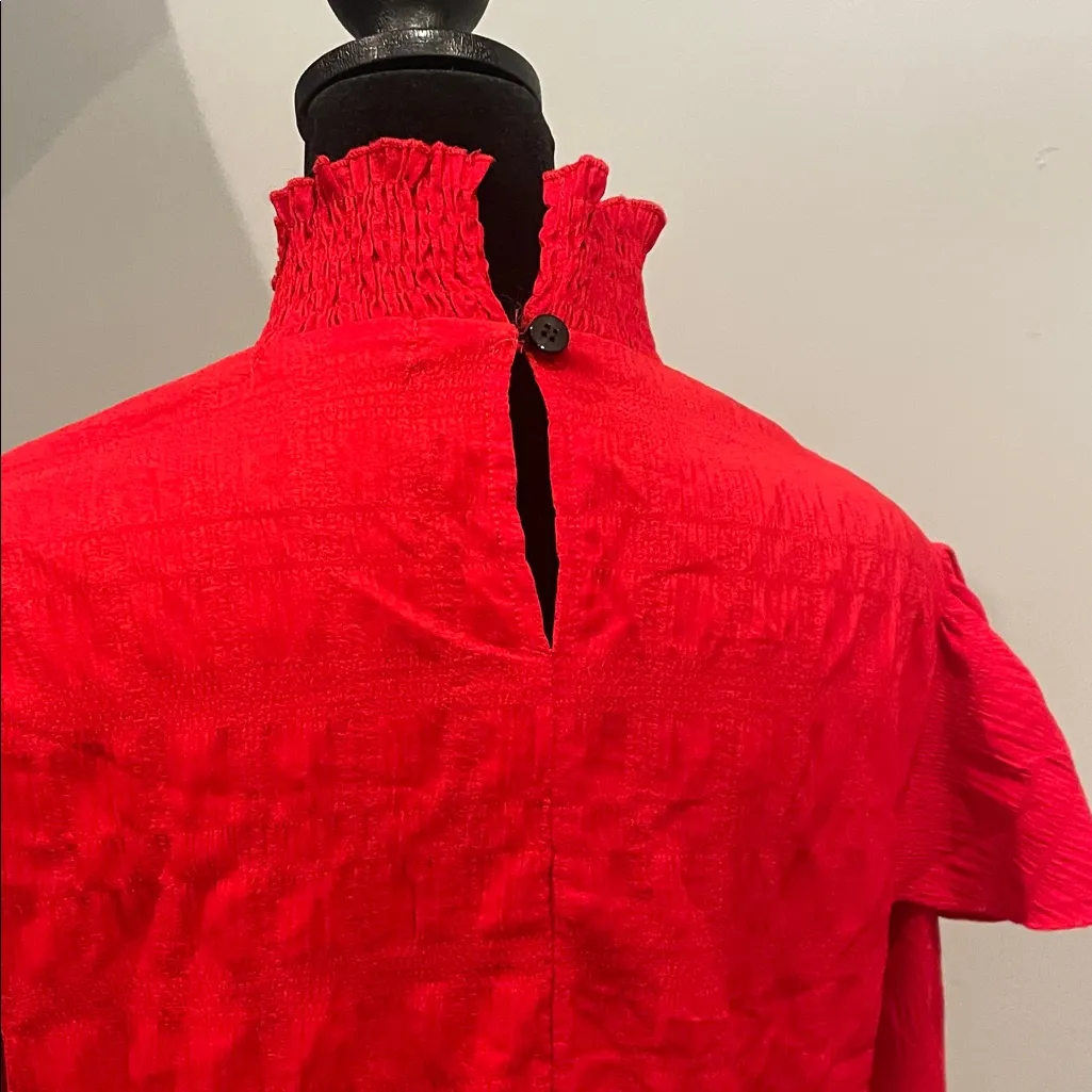 Bright holiday Red Women's Top - Image 4