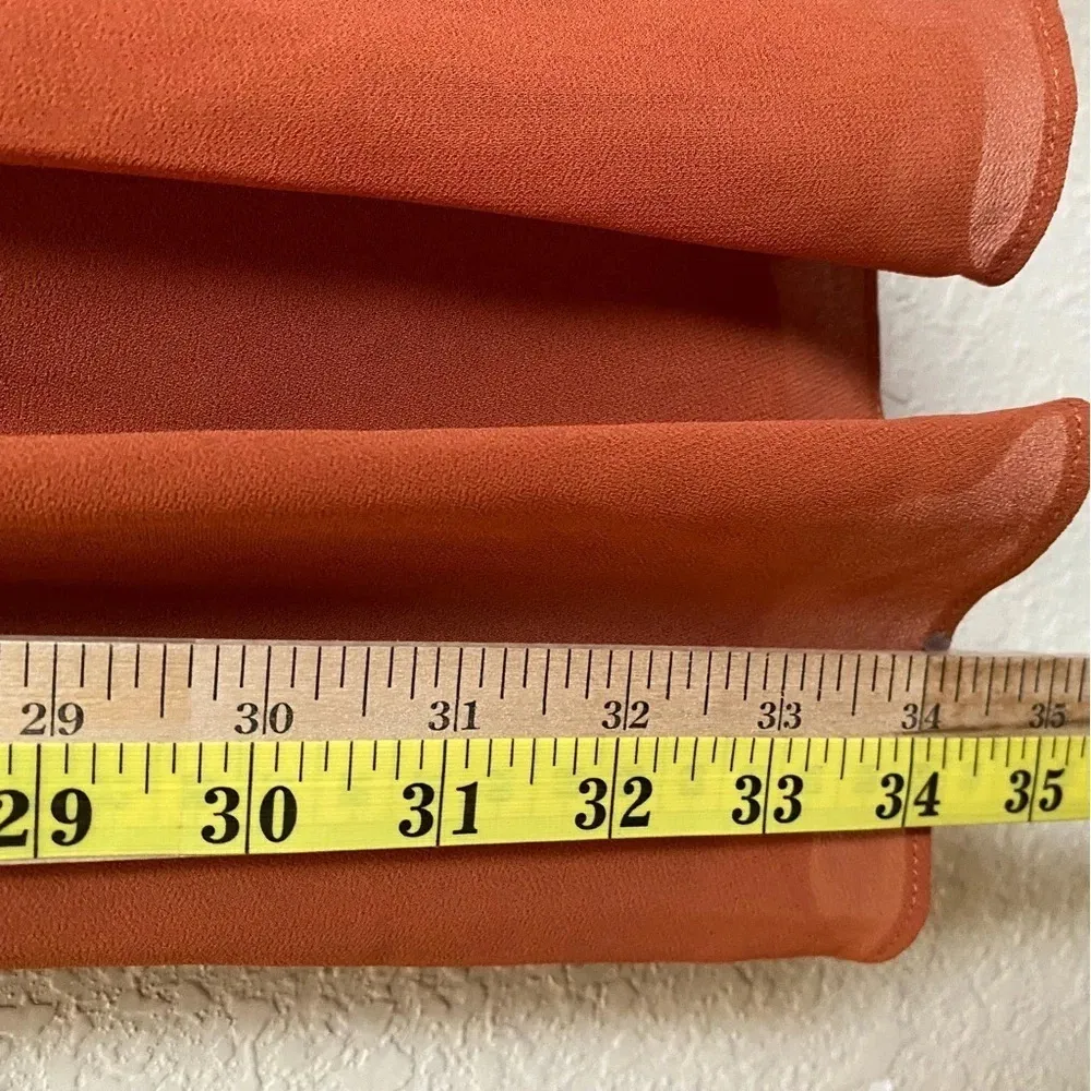 AIIFOS Emily Mini Dress from Revolve size 4 burnt‎ orange chain pleated - Image 13