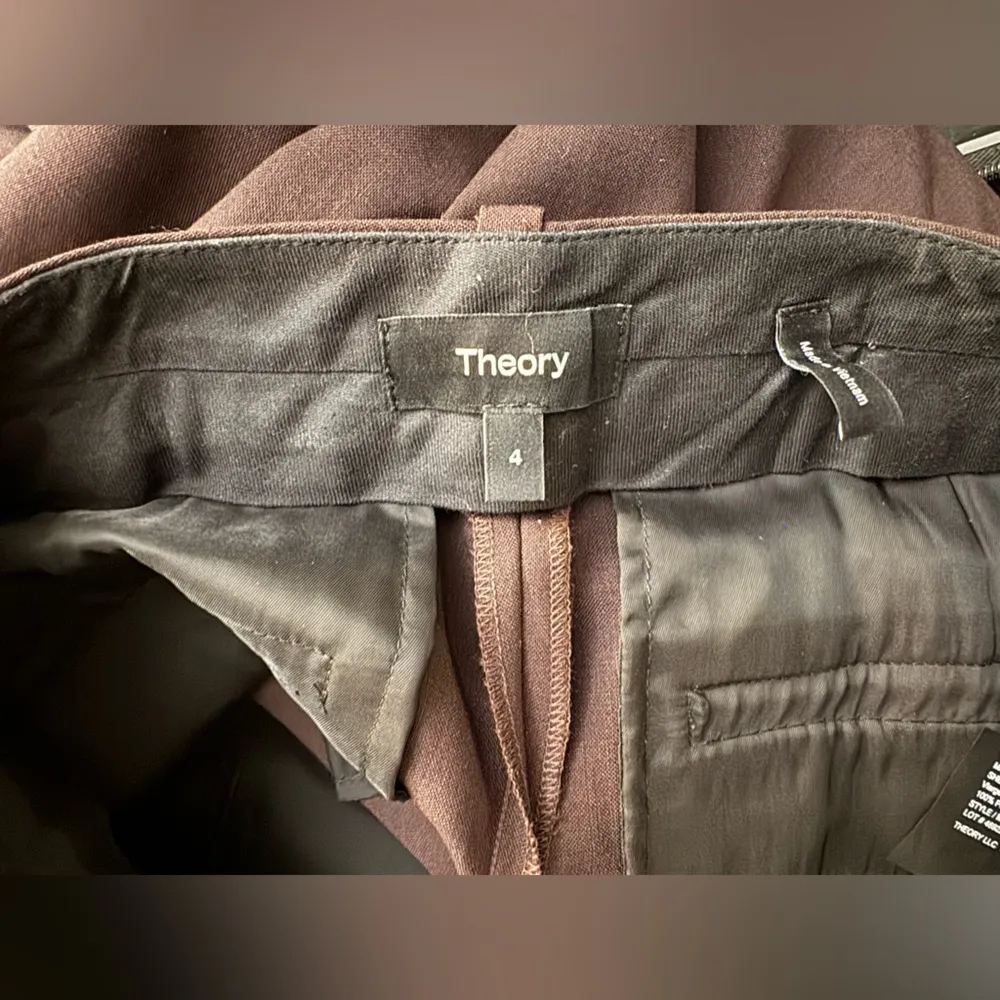 🤎 Theory chocolate brown wool slacks pants 4 🤎 - Image 3