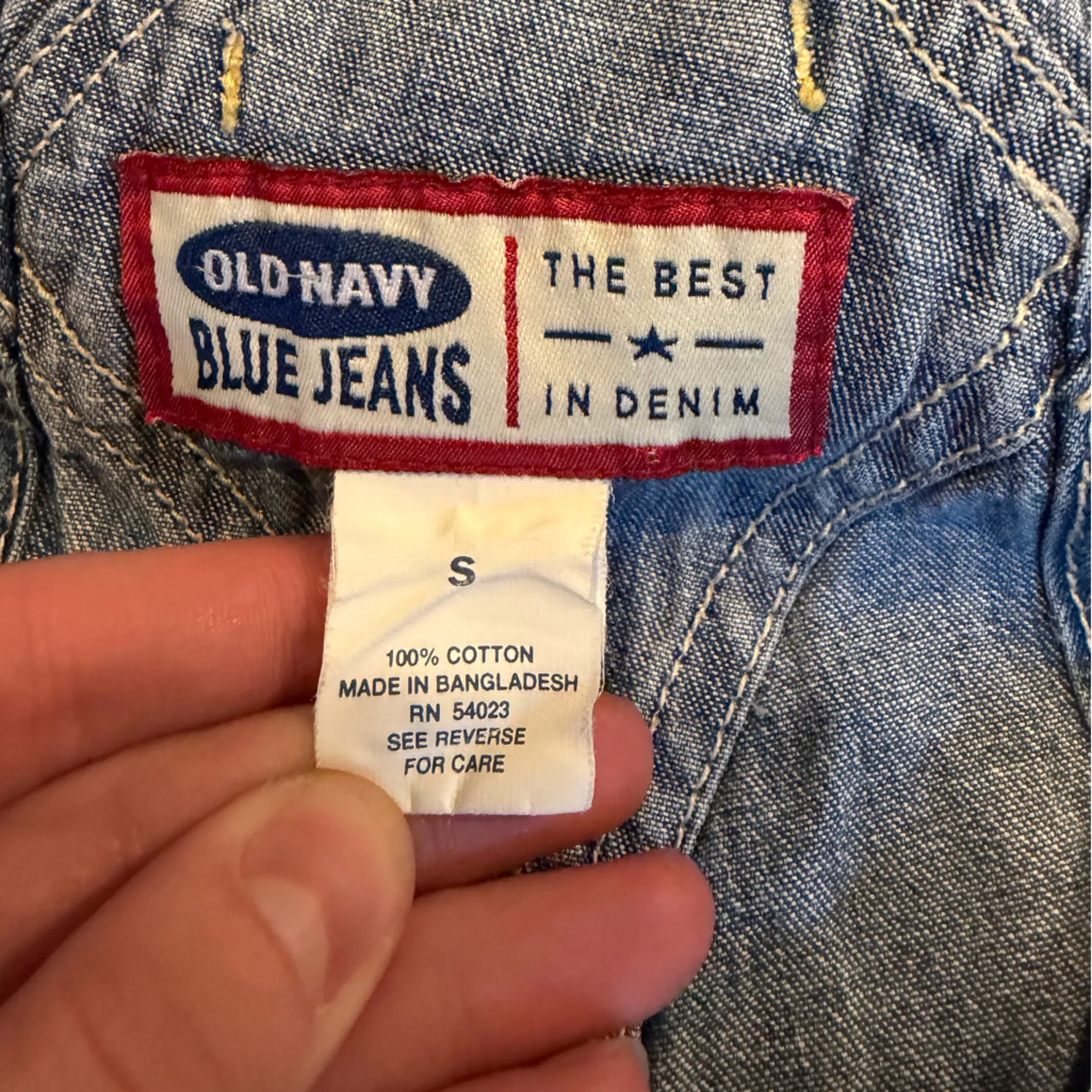 Vintage Fall of 2000 Old Navy Blue Denim Overalls Small - Image 5