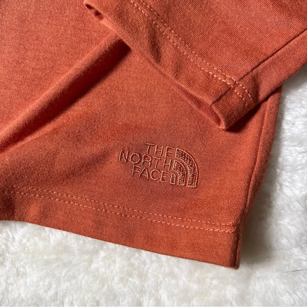 North Face Orange Floral Long Sleeve T-Shirt - Image 4