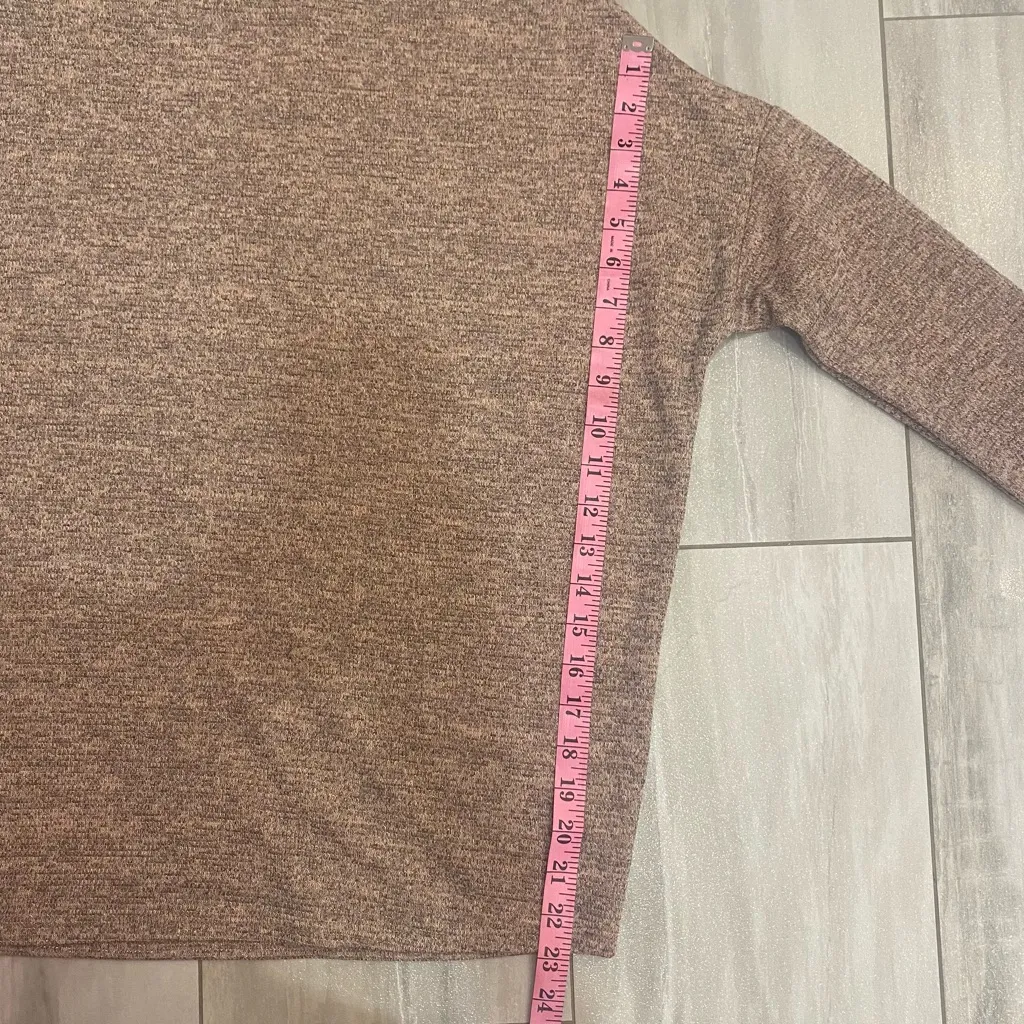 Pink blush Pink, Gray and Tan Knit Boatneck Maternity Long Sleeve Top, Small - Image 9