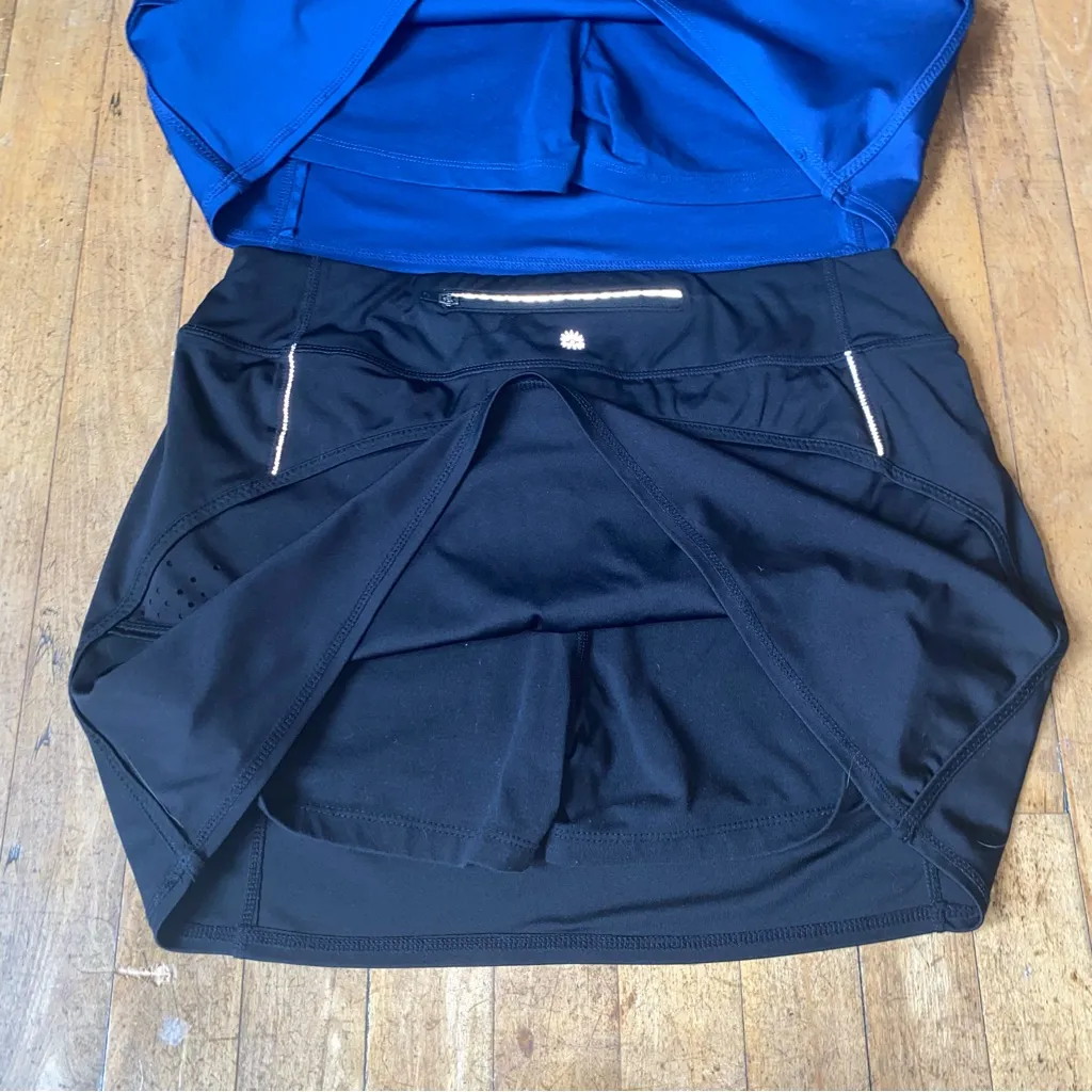 Tangerine Black and Blue Athletic Mini Skort Skirt Set Women’s Medium Shorts - Image 4