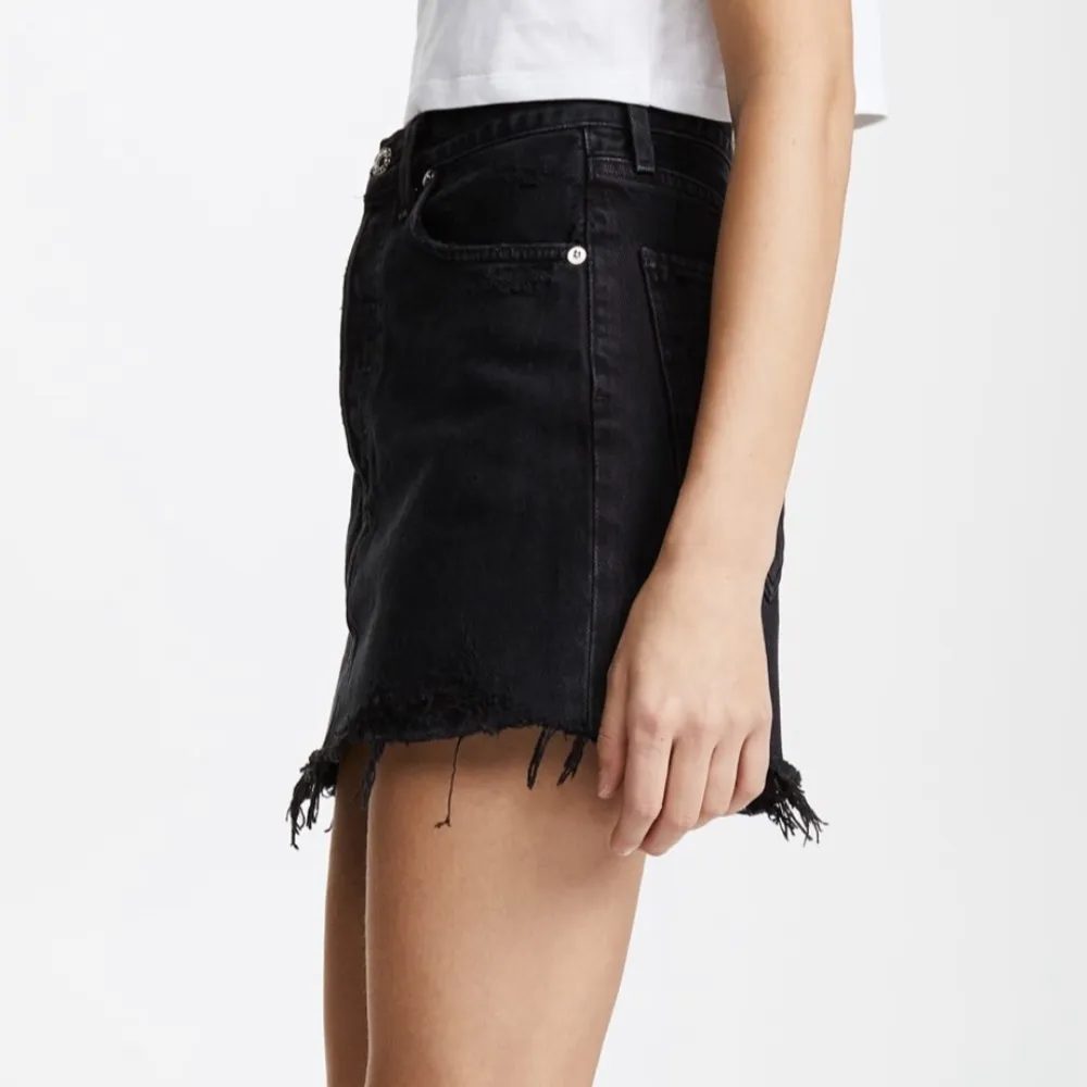 Agolde Black Denim Skirt - Image 4