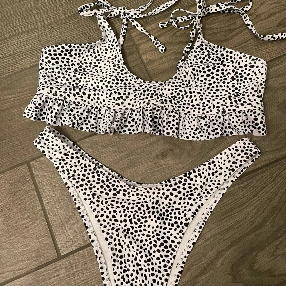 Tie Strap Polka Dot Bikini - Image 2