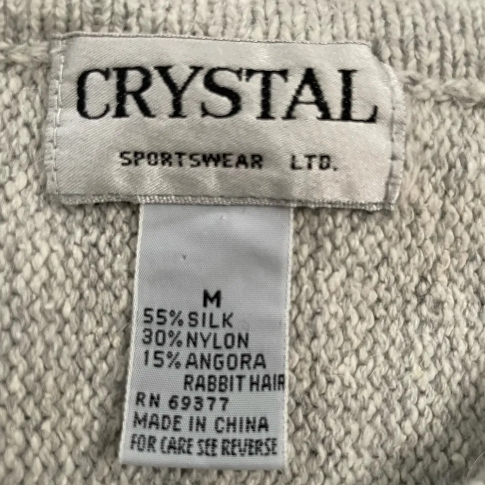 Vintage Sweater Pearl Details with Rabbit Hair Size M - Image 2