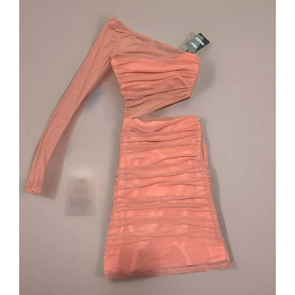Naven Misty Dress in Pink Mauve NBD X Revolve Xs Nwt 150$ spring formal mesh - Image 2