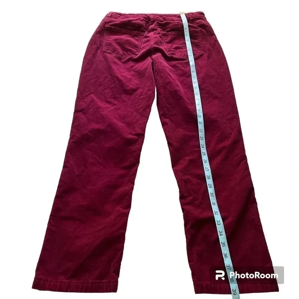 Coldwater Creek Womens burgundy red corduroy pants Size 8 - Image 7
