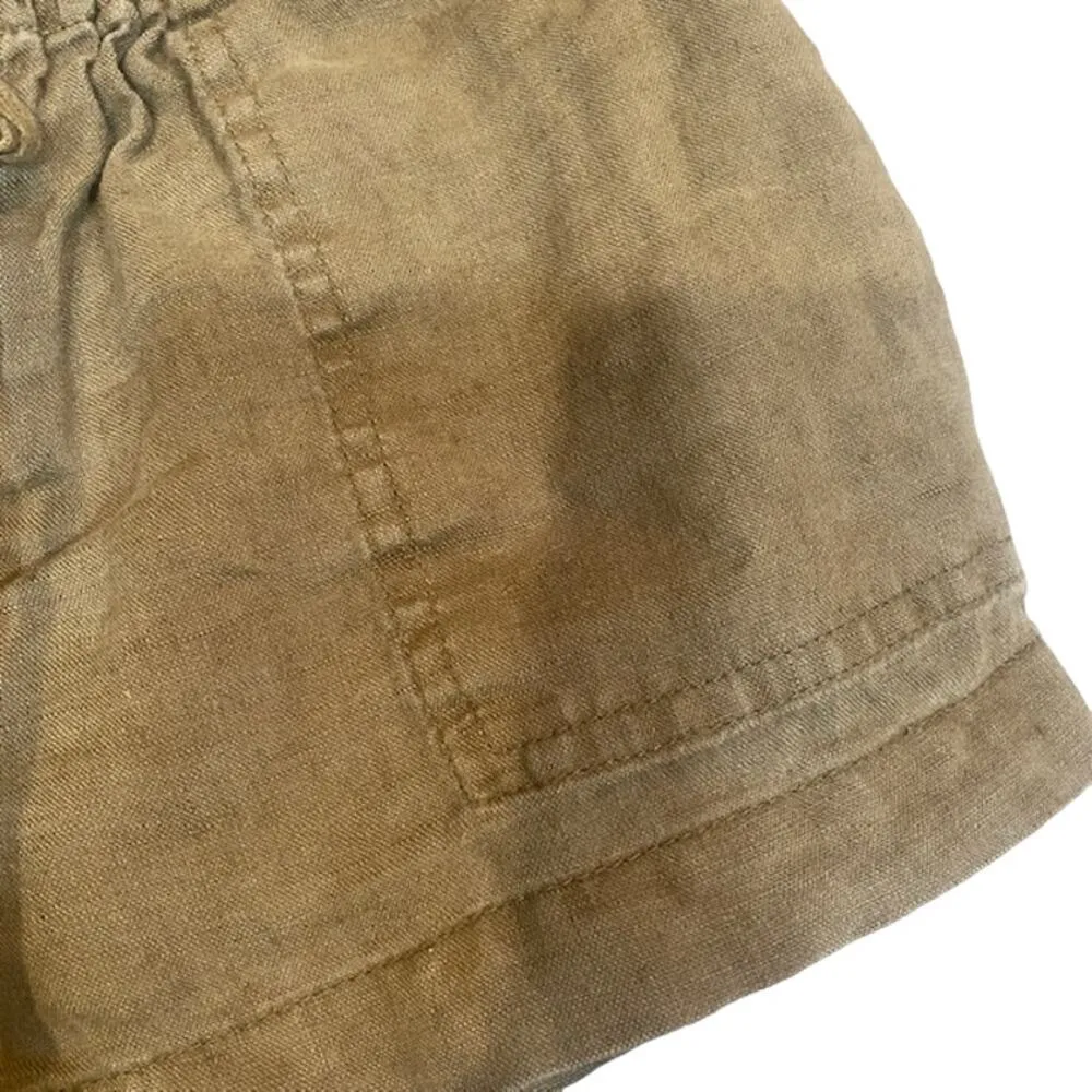 Forever 21 Drawstring Elastic Waist Basic Casual Shorts Olive Green Women Small - Image 5