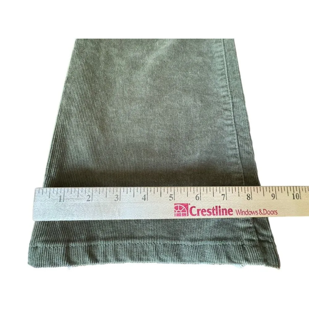 St Johns Bay Straight Fit 12 Corduroy Secretly Slender Boot Cut Pant Jean Green - Image 6