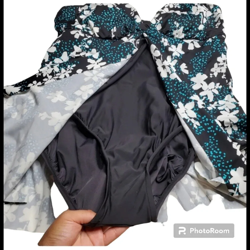 Swim Solution Garden Confetti Swimsuit Green Size 22W - Image 5