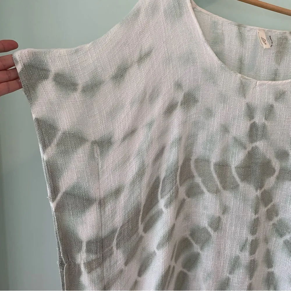 Elan Sage Green Tie Dye Rayon Blend lightweight Textured Poncho One Size O/S - Image 4