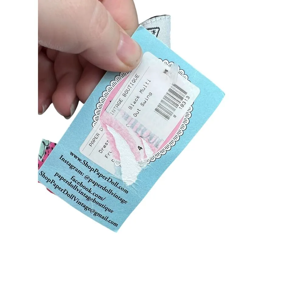 Hell Bunny Vixen Tutti Frutti 50's Fruit Swing Fit & Flare Belt Dress Size Small - Image 16