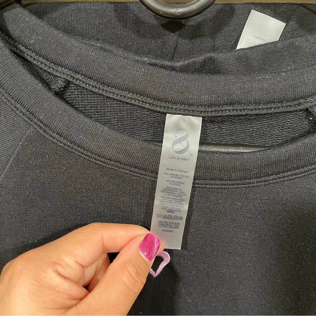 NWT Lou & Grey Heart Cozy Cotton Wide Leg pants and sweater set size small women - Image 6