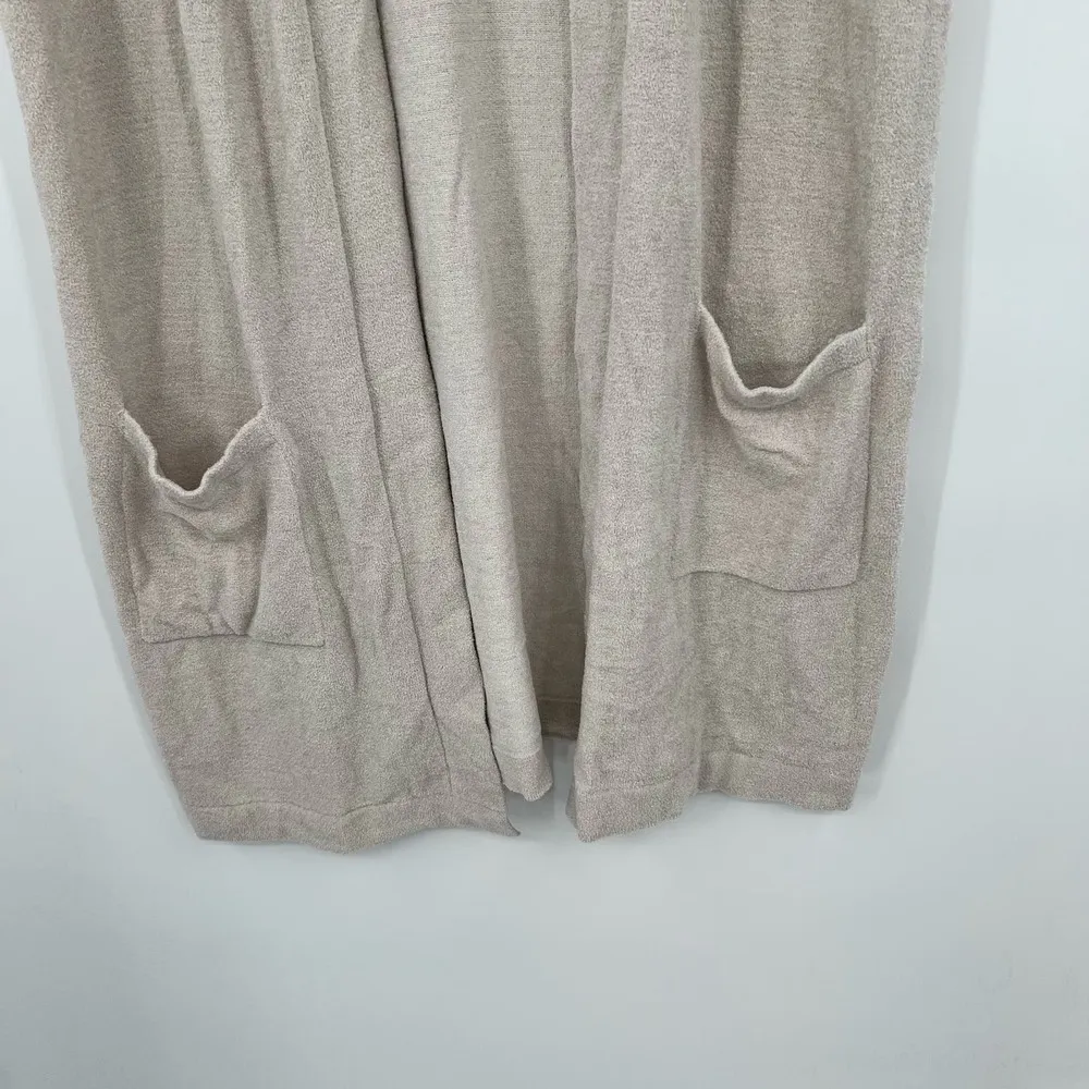 Barefoot Dreams 497 CozyChic Ultra Lite Sleeveless Cardi - Sand Dune size medium - Image 9