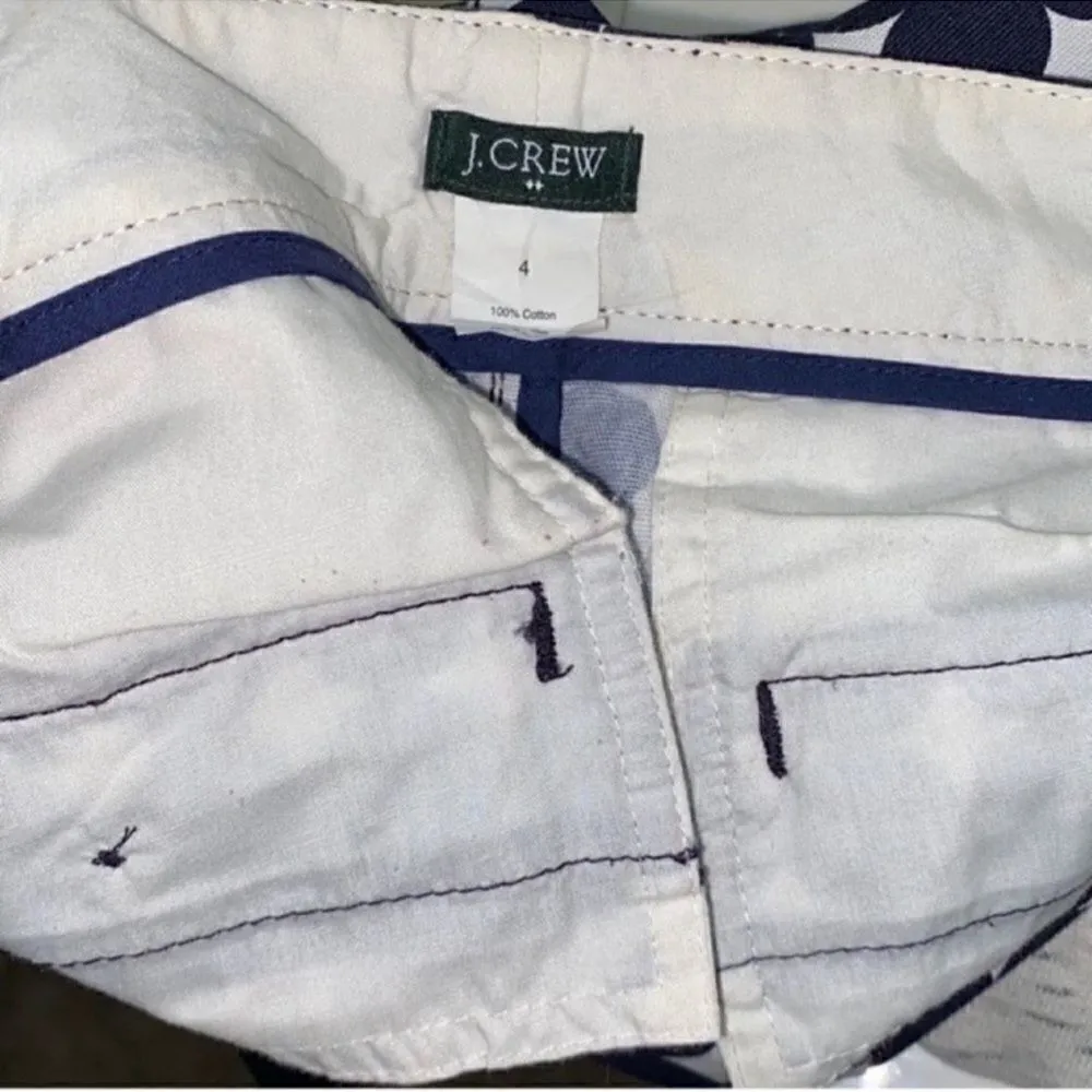 Jcrew Polka Dot Blue and White Cotton Mini
Skirt(Size 4) - Image 5