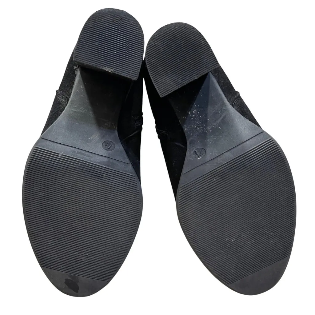 Michael Shannon  Suede Bootie Black 7.5 Size Zip Ankle Leather Upper - Image 7