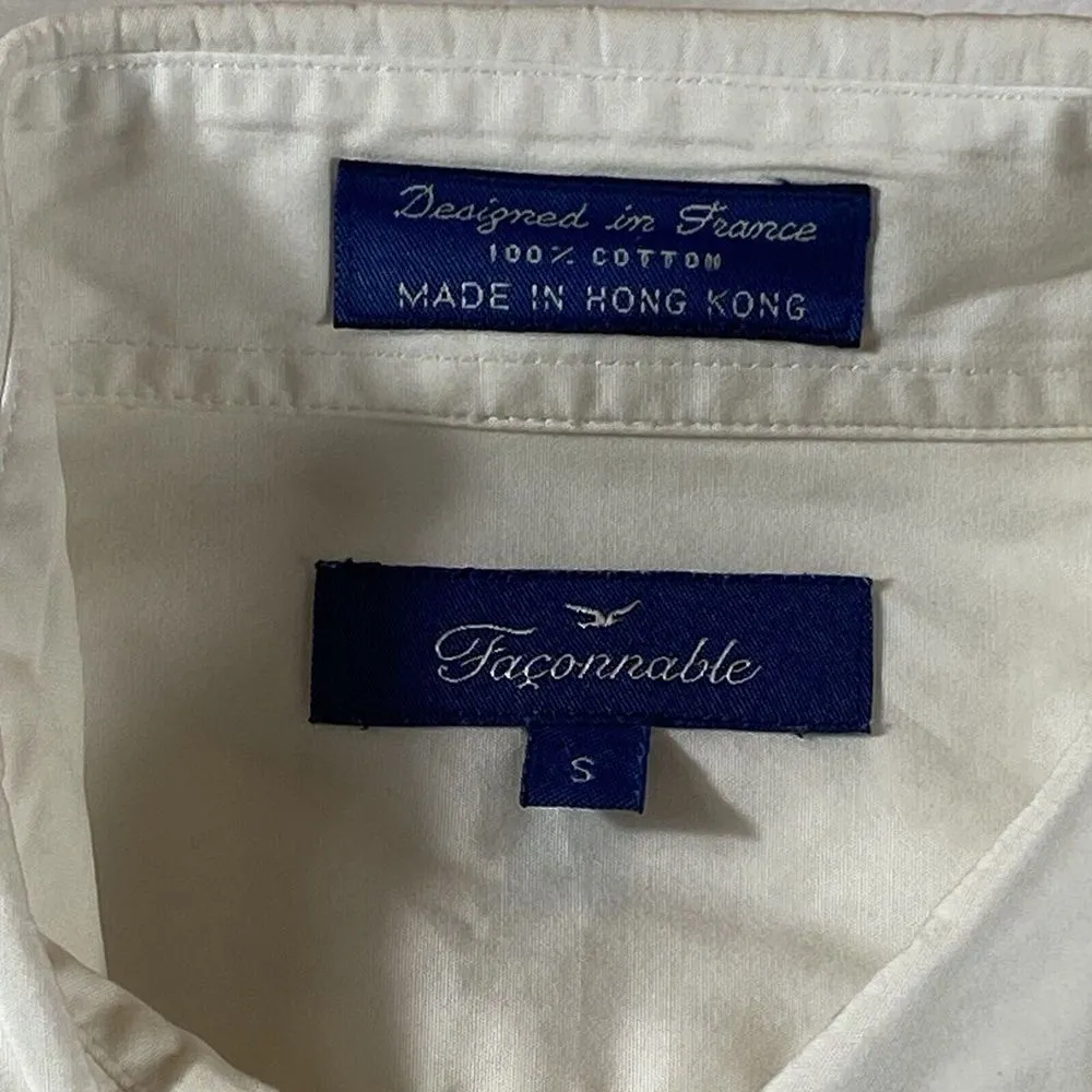 Faconnable Women's Shirt Dallas‎ Cowboys Sz Small Large Blue Stars Long Sleeve White - Image 3