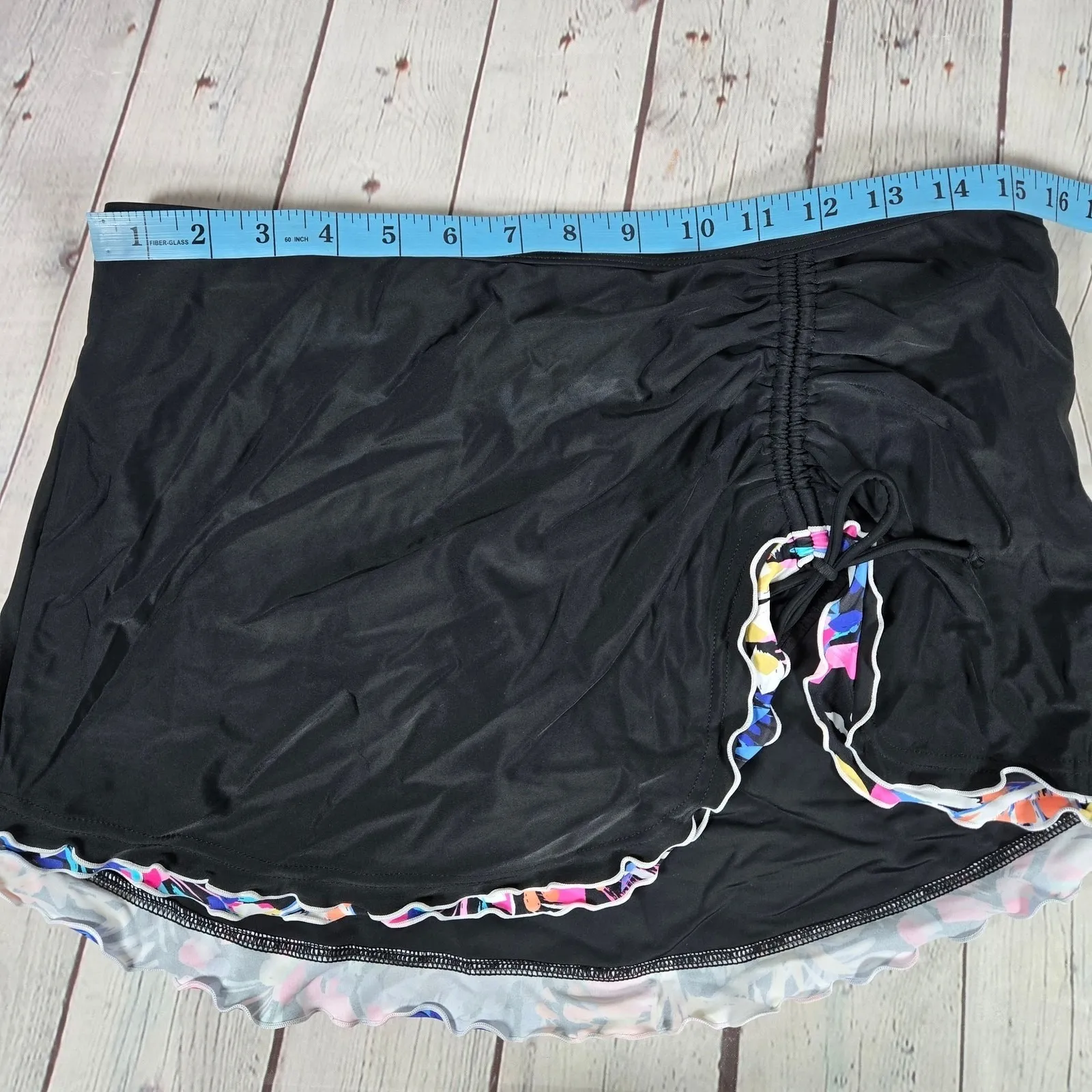 Island Escape Women's‎ Mariposa Skirtini in Black 8 NWT - Image 6