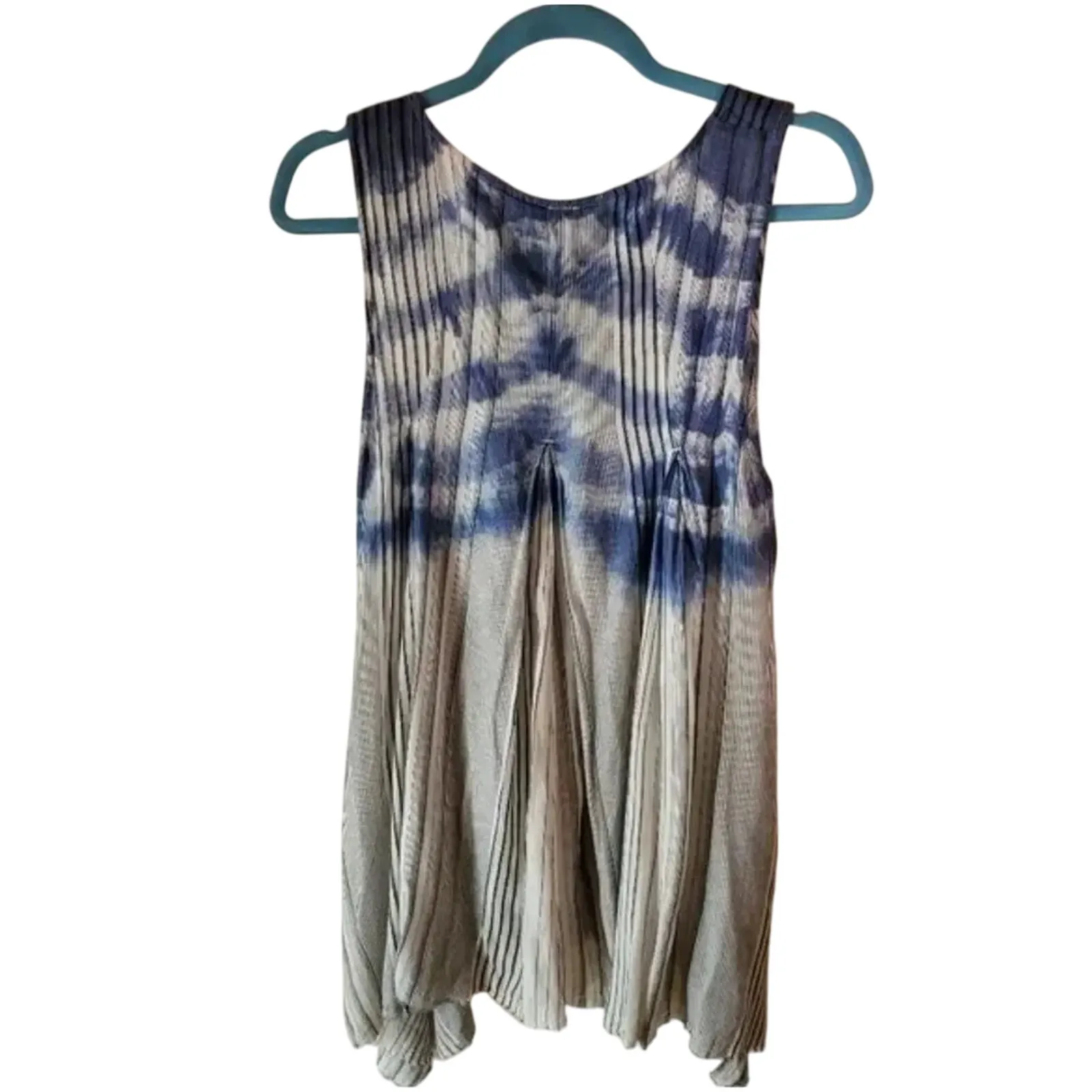 FREE PEOPLE Tie Dye Striped Tunic Top, Size Small - Image 3