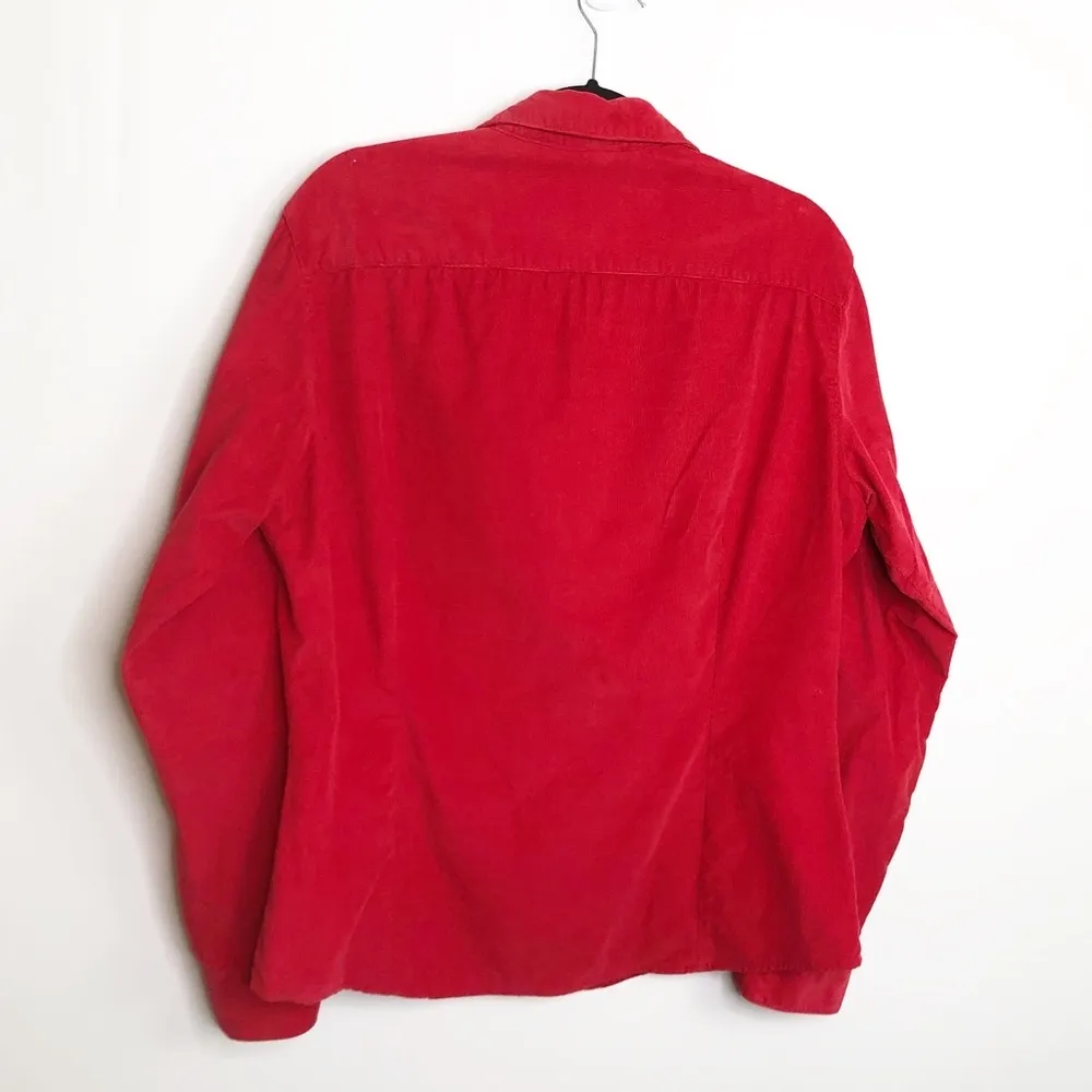 DISNEY store corduroy Pooh bear red button down shirt - Image 10