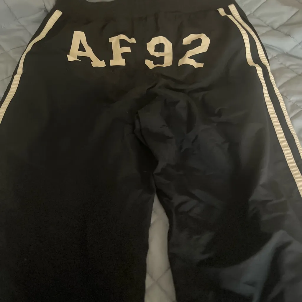 Vintage Abercrombie & Fitch navy track pants size large Y2K - Image 2